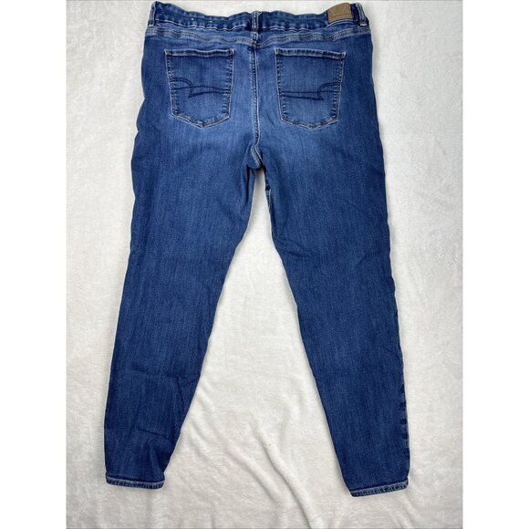 American Eagle Next Level Stretch High Rise Jeans Size 18 Long Curvy Jegging - Picture 8 of 10